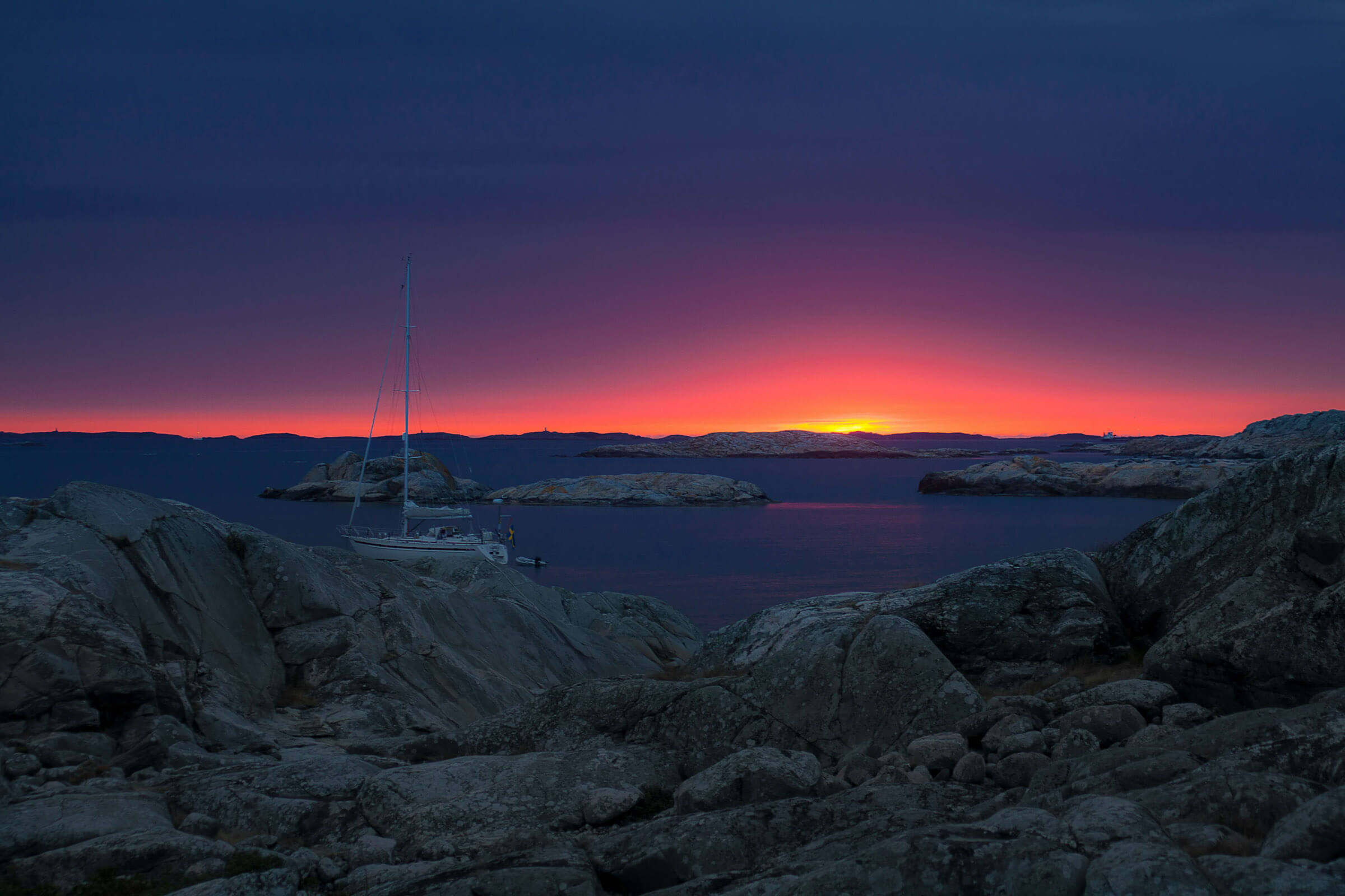 Foto av Göteborgs skärgård.