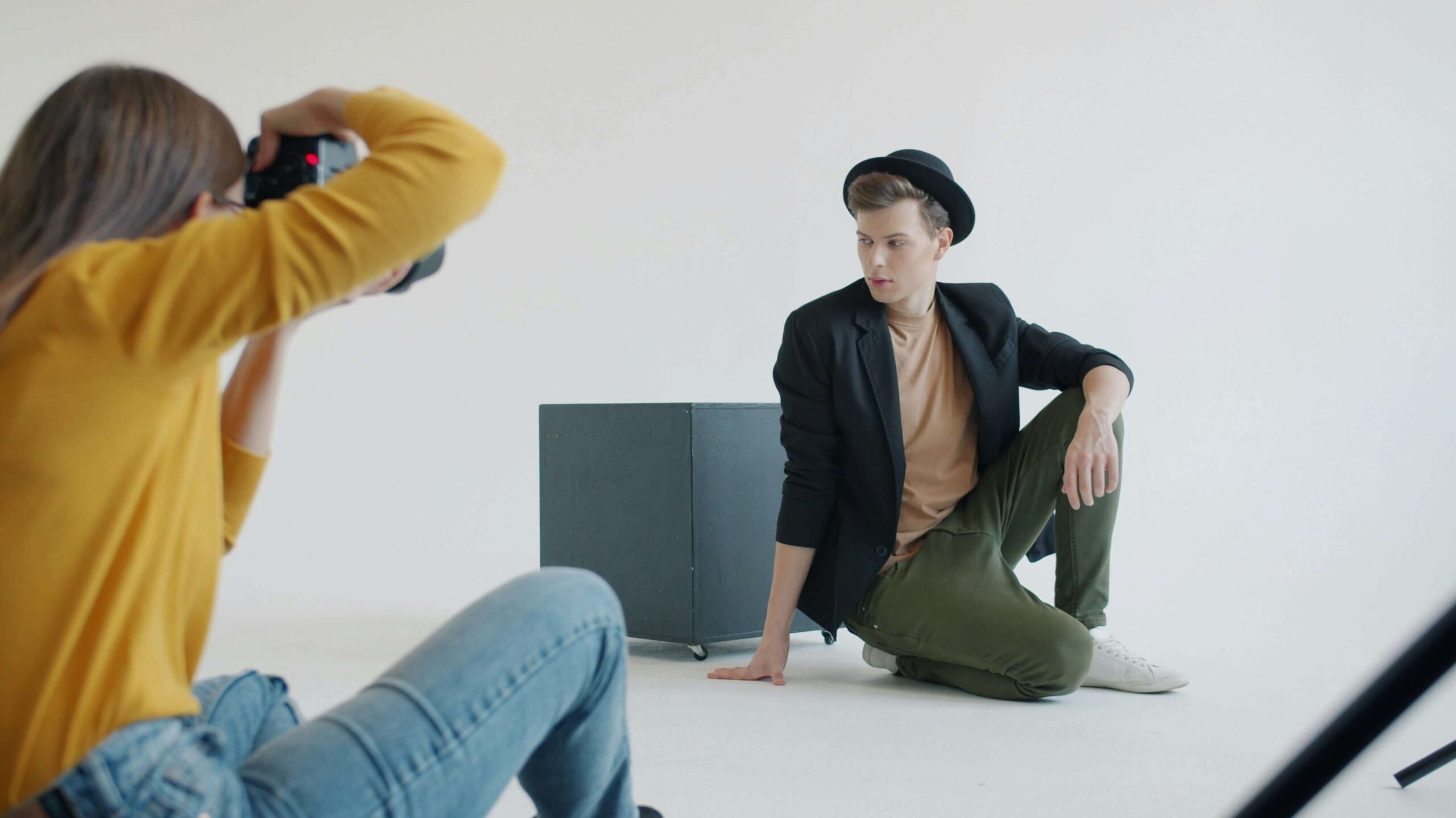 Modell fotografering mode i studio